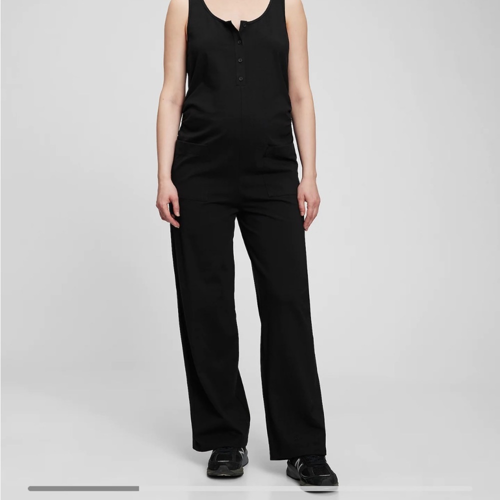 Black maternity romper